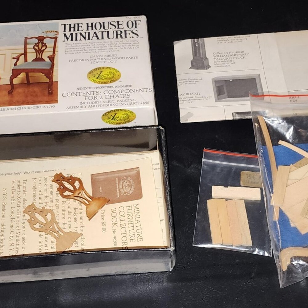 X-Acto The House of Miniatures #40027 Cabriole Leg Chippendale Arm Chair